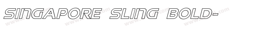 Singapore Sling Bold字体转换